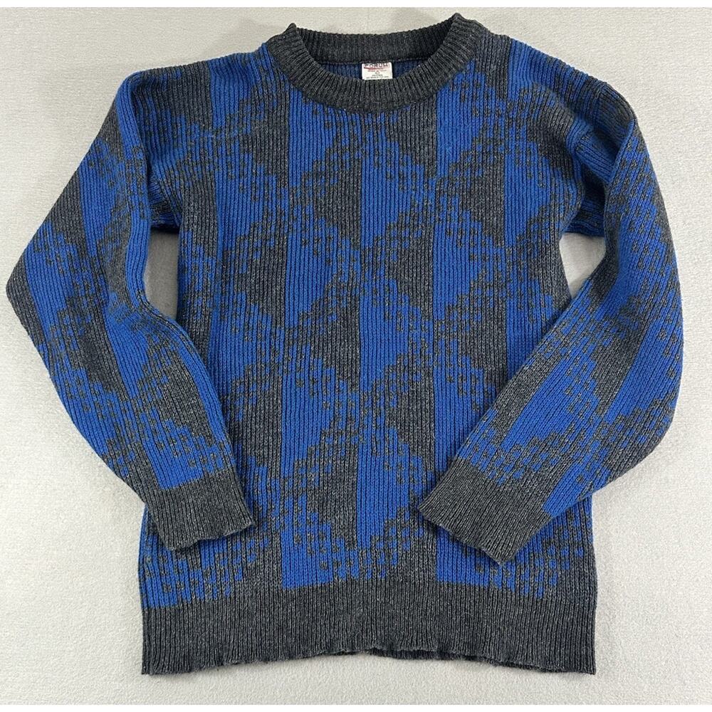 Forum 50% Wool Made In Italy Cosby Geometric Cable Knit Men’s Sweater Size Large